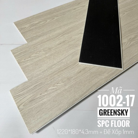 Sàn nhựa SPC giả gỗ, hèm khóa 4mm mã 1002-17