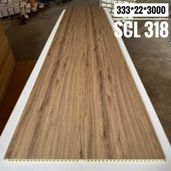 Sàn nhựa giả gỗ chịu lực dày 22mm. Mã màu 318
