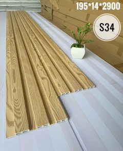 Lam 3 Sóng Ốp Tường - Lam Sóng Nhựa Giả Gỗ