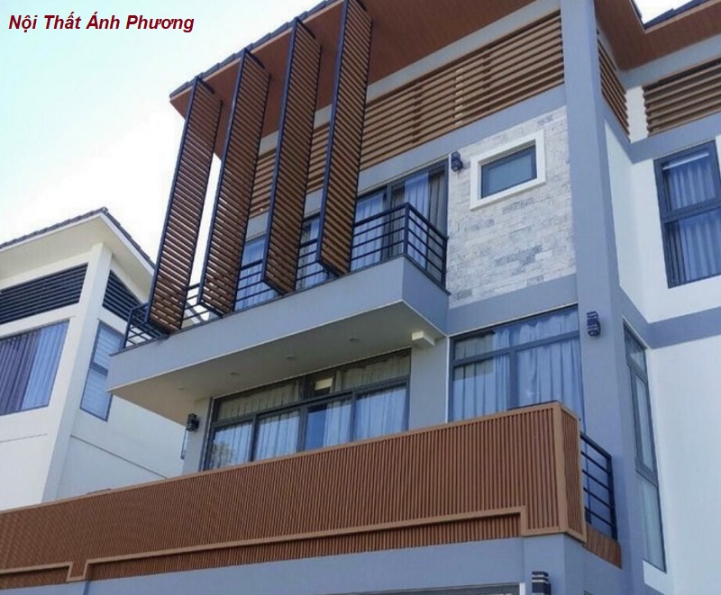 cong trinh go nhua ngoai troi brown