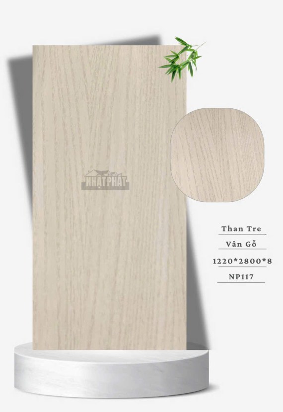 Tấm than tre ốp tường giả gỗ  8mm