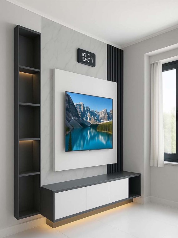 Mẫu Vách Kệ TV Phòng Khách Xu Hướng Năm 2026
