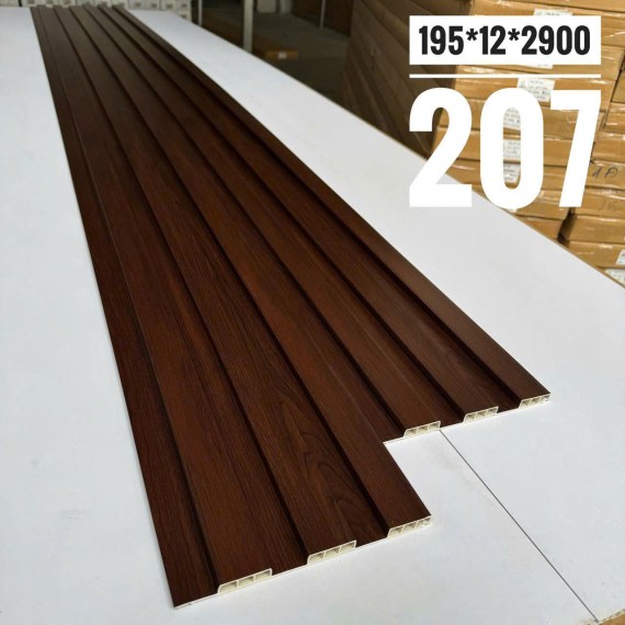 Lam nhựa ốp tường 3 sóng thấp 12mm. Mã màu MM207