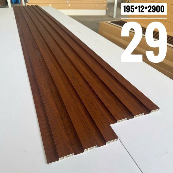 Lam nhựa ốp tường 3 sóng thấp 12mm. Mã màu 29