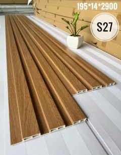 Lam 3 Sóng Ốp Tường - Lam Sóng Nhựa Giả Gỗ S27