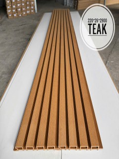 Tấm Ốp Gỗ Nhựa Lam 4 Sóng Ngoài Trời Teak