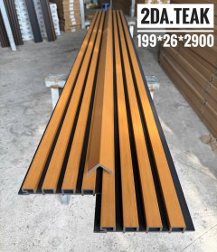 Tấm Ốp Gỗ Nhựa Ngoài Trời Lam 4 Sóng 2 DA Teak