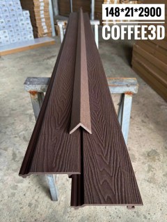 Tấm Ốp Gỗ Nhựa Ngoài Trời 1 Sóng 3D Coffee 