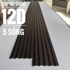 Lam Nhựa Ốp Tường  5 Sóng Thấp 12D  Homesky       