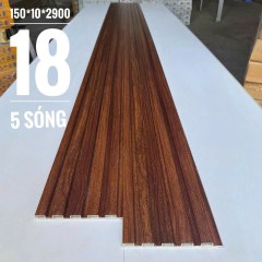 Tấm Nhựa Ốp Tường Lam 5 Sóng MM18  Homesky         