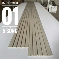 Lam Nhựa Ốp Tường 5 Sóng Thấp MM01  Homesky        